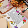 UNICRAFTALE Pochoirs Métal pour Artisanat la Pyrogravure les Fleurs et les Oiseaux Modèle Réutilisable Acier Inoxydable Pochoir 