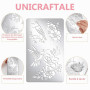 UNICRAFTALE Pochoirs Métal pour Artisanat la Pyrogravure les Fleurs et les Oiseaux Modèle Réutilisable Acier Inoxydable Pochoir 