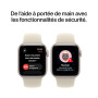 Apple Watch SE 3 (GPS), Boîtier en Aluminium Minuit de 40 mm | Bracelet Sport bleu marine - S/M. Fitness + Sommeil + Suivi de cy