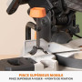 Evolution Power Tools R210MTS-G2 Scie à onglet/scie de table convertible, coupe multi-matériau, angle de biseau -47° & d'onglet