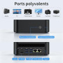 DreamQuest Mini PC Ryzen 5 7430U 16 Go RAM 512 Go SSD Windows 11 Pro | Ordinateur de Bureau Compact avec Radeon Vega 7 WiFi 6 Bl