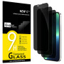 NEW'C Verre Trempé pour iPhone 14 Plus/13 Pro Max Anti-Espion | Lot de 3, Noir, 6,7 pouces, Confidentialité 28°, Dureté 9H, Anti