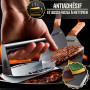 SMASHI® Smash Burger Kit avec Ustensiles Professionnels en Acier Inoxydable 304 certifié Contact Alimentaire UE | Presse Smash B