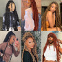Xtrend 6 Packs Butterfly Locs Crochet Cheveux 30 Pouces Noir Pré-Bouclés Distressed Papillon Locs Tresses Douces Mèches Désordon