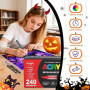 Guangna 240 Feutre Acrylique, stylos acryliques à pointe pinceau pour le coloriage adulte ，Acrylic Paint Markers pour Coloriage,