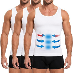 MEETYOO Débardeur Compression Homme Ventre Plat Minceur sans Manches Body Shaper