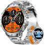 LIGE Montre Connectée Homme Montre Sport avec 1300mAh/1,85'' HD Grand Écran/LED Lampe, Moniteur de Fréquence Cardiaque et Sommei
