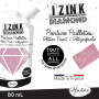 Aladine - Izink Diamond Rose Pastel 80 ml - Peinture Pailletée - Pour Tout Support : Papier, Tissu, Béton, Métal, Bois - DIY et 