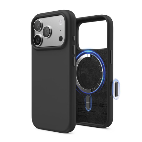elago Coque Magnétique en Silicone pour iPhone 18 Pro / 17 Pro | Compatible avec Tous Les Accessoires MagSafe, Silicone Liquide 