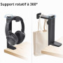 NEETTO HS906 Support & Stand Casque 2 en 1, Dessus & Dessous Bureau Support | Casque de Jeu et Pince Réglable en Hauteur et Rota