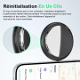 Bnlei Air Tracker Tag Traceur Fonctionne avec l’app Localiser Apple (iOS Uniquement) Comprend Batterie de Secours, Localisateur 