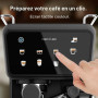 Cecotec Cafetières Express Semi-automatiques Power Espresso Touch ColdBrew Latte. 1350W, 20 Bars, Froid, Tiède ou Chaud, Écran T