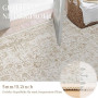HUGEAR Vintage Tapis Salon 240x300cm Marron Lavable en Machine Rug | Chambre Adulte Grand Rugs,Descente de Lit, AntidéRapant Car