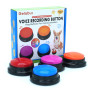 Gelabur 4 pièces buzzer enregistrable, buzzer chien communication bouton 30 secondes d'enregistrement, pour la formation et les 