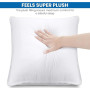 Utopia Bedding Oreillers 60x60cm Lot de 2, Coussins de Lit Blanc | Doux et Confortables, Garnissage Moelleux, Housse Respirante,