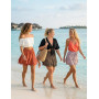 PrinStory Short d'été pour femme - Taille haute - Volants - Pantalon court pour loisirs - Jambes larges - Jupe courte - Plage -
