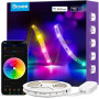 Govee RGBIC Ruban LED 5M, Bande WiFi Bluetooth Connectée, Synchro Musique | Contrôle Segmenté Multicolore, Sélection Intelligent