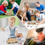 AOOTE Planche à Vis en Bois avec Visseuse, Tableau d'activités Montessori en Bois avec Outils de Tournevis, Planche à Vis en Boi