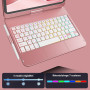 FUWANG Coque Clavier pour iPad A16 / 10e Génération 10.9" 2022 AZERTY | Clavier Rétroéclairé 7 Couleurs, AZERTY Français, Pavé t