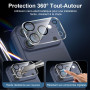 NEW'C Verre Trempé pour iPhone 17 Pro Max + Protection Caméra | Outil inclus, Lot de 4, 2x vitres trempées + 2x protections camé