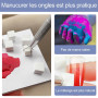 100 PCS Eponge Ongle, Avec Pince Métallique, Nail Art Brosse Éponge Éponges Remplaçables,Outils De Rendu pour Vréer une Variété 