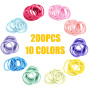 Hanyousheng 200 Pièces Petit Elastique à Cheveux,2.5 cm Multicolore Bande de Cheveux Porte, Enfant Accessoire en Caoutchouc