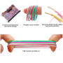 Hanyousheng 200 Pièces Petit Elastique à Cheveux,2.5 cm Multicolore Bande de Cheveux Porte, Enfant Accessoire en Caoutchouc