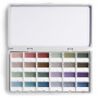 Peinture Aquarelle Opaque - Set de 24 Aquarelles Semi-humides avec Palette de Mélange | Faible Saturation, Couleurs Mates et Hau
