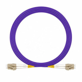 Elfcam® - Câble à Fibre Optique LC/UPC à LC/UPC OM4 Multimode Duplex, Jarretière Fibre Optique 50/125um LSZH (2M)