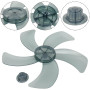 16 Pouces Pales de Ventilateur de Rechange de 40,6 cm, pales de Ventilateur en Plastique ABS à 5 Feuilles avec Un Cache-écrou po