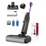 Vozascly H15 Aspirateur Laveur sans Fil, Aspirateur Balai Silencieux 65dB avec Auto-Propulsion, 45 Min d’Autonomie, Nettoyage de
