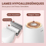 MAXGROOM Rasoir Électrique Femme 3-en-1, Tondeuse Étanche IPX6 pour Corps | 90 min d'autonomie & Affichage LED & Lame Céramique,