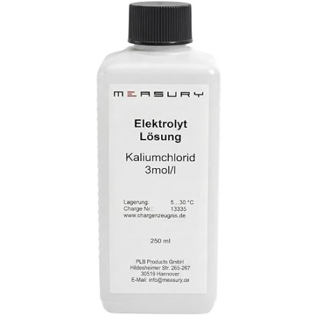 Measury Solution KCL 3 MOL - Solution de Conservation Electrode pH Redox | KCL 3mol/l - Fabriqué en Allemagne