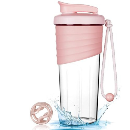 ACWOO Shaker Protéiné de 700ml, Shaker à protéines avec Mixing Balle, Bouteille shaker de protéines pour Boisson Protéinée, Comp