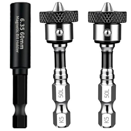 Set of 3 embout visseuse placo,1/4Inch,Quick Change Shank, with 2 PH2 Bits | Porte embout magnétique,Compatible avec perceuses,
