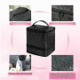 HA BIN Sac de Rangement Vernis à Ongles Portable pour 30 Flacons et Sécheuse Organisateur Double Couche Imperméable, Sac de Voya