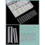 LIONVISON 480 PCS Faux Ongles Carrés Sans Courbe C 12 Tailles | Faux Ongles Transparents À Demi Couverture Avec Ajustement Préci