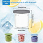 QKNOSM Lot de 4 récipients Creamy pour Ninja Creami NC300EU NC301EU, Ninja Creami Machine à glace Accessoires avec machine à gla