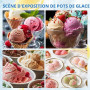 QKNOSM Lot de 4 récipients Creamy pour Ninja Creami NC300EU NC301EU, Ninja Creami Machine à glace Accessoires avec machine à gla