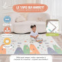 SUPERBE BEBE Tapis D'éveil Bébé Enfant Pliable Epais Réversible 150x180x1cm XXL - Tapis De Jeu De Sol et De Motricité En Mousse