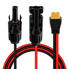 HuaLiSiJi Câble de Charge Solaire vers XT60 14AWG Connecteur de Panneau Solaire au Câble Adaptateur XT60 for RV Portable Power (
