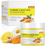 Aomig Tampons Nettoyants au Curcuma et à L'acide Kojique pour le Visage, 50 Pièces Tampons Exfoliants au Curcuma pour les Taches