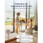 GNCC Caméra de sécurité intérieure,1080p,Wi-FI 2,4 GHz,Pack de 2 | Détection de mouvement par IA,Audio bidirectionnel,Vision noc