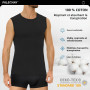 Falechay Lot de 3 Débardeur Homme 100% Coton Maillot Corps Marcel Debardeur | Sport Musculation,Respirant,Sans étiquette,Coupe c