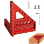 Équerre 3D - Angle réglable de 22,5° à 90° - outil de menuiserie de haute précision en alliage d’aluminium - 3 en 1 : traçage/pe