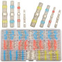 200pcs Connecteur Bout à Bout Thermorétractable, Cosses Electriques à Sertir Thermorétractables, Étanche Connecteurs de Fil à So