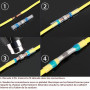 200pcs Connecteur Bout à Bout Thermorétractable, Cosses Electriques à Sertir Thermorétractables, Étanche Connecteurs de Fil à So