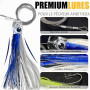 YOTO Lot de 6 leurres de pêche à la traîne en Eau salée - 16,5 cm - Kit de leurres de pêche en mer Profonde - Thon, Marlin, Waho