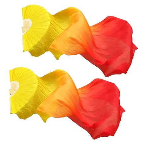 Hayaww 1 Paire D'éVentails De Danse du Ventre Voiles, Danse éVentails en Soie De Danse du Ventre éVentail Voile De Danse du Vent