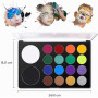 UCANBE Peinture Visage Aqueuse 18 Couleurs Maquillage Halloween | Peinture Corporelle pour Théâtre,Cosplay,Carnaval,Cirque,Maqui